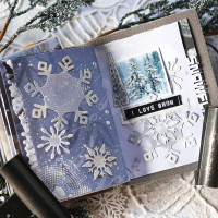 Dies, Travelers Notebook- Snowy windows 