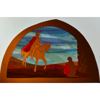 Transparant Sint Maarten met de Bedelaar