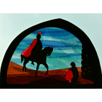 Transparant Sint Maarten met de Bedelaar