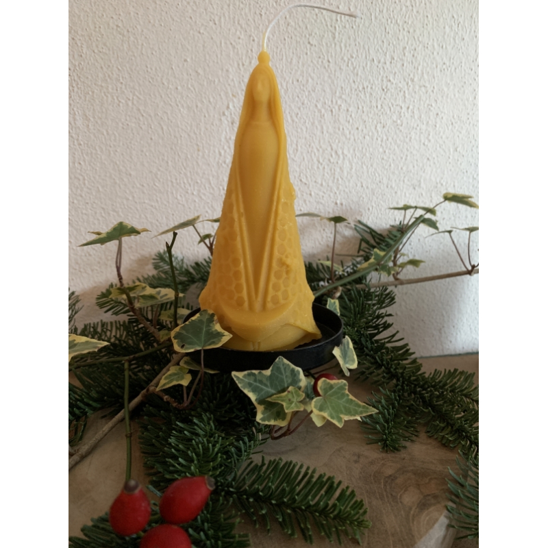 Maria met bijenkleed kaars