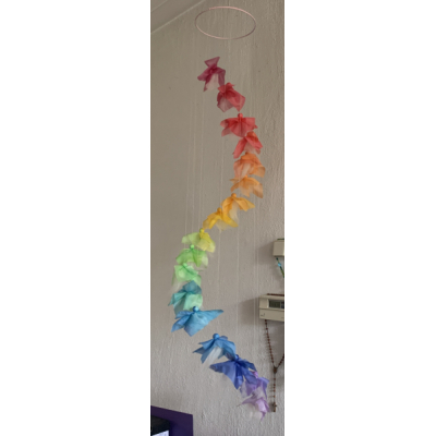  Regenboogmobiel van zijde zelfmaak pakket