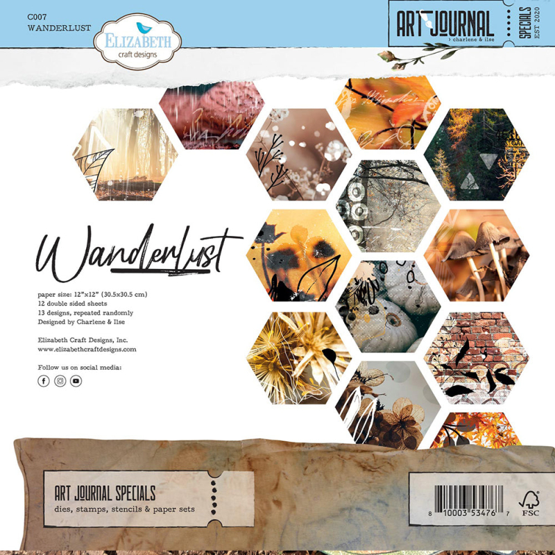 Elizabeth craft design papierblok Wanderlust
