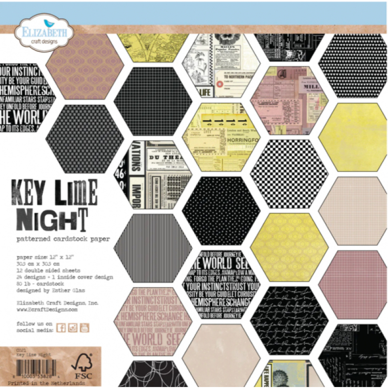 Elizabeth craft design papierblok Key Lime Night