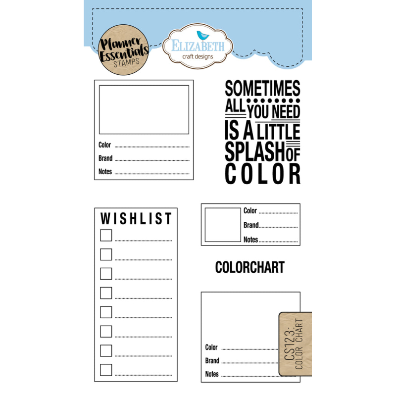 Clear stamps, Color Chart