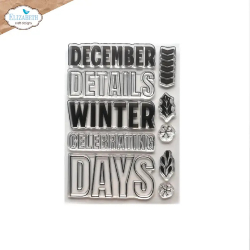 Clear stamps, December Details