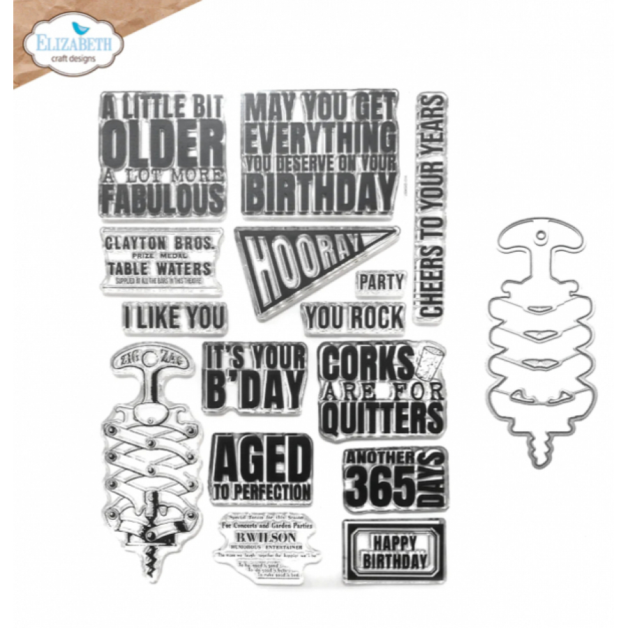 Clear stamps, Celebrations Stamp and die set