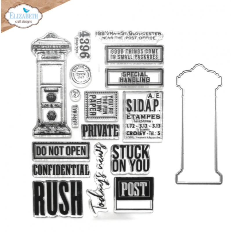 Clear stamps, Correspondence from the past 3 Stamp and die set