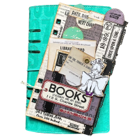 Clear stamps and die set, The Bookstore