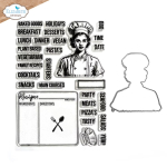 Clear stamps and die set, Let's cook 