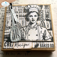 Clear stamps and die set, Let's cook 