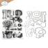 Clear stamps and die set, Garden of Love