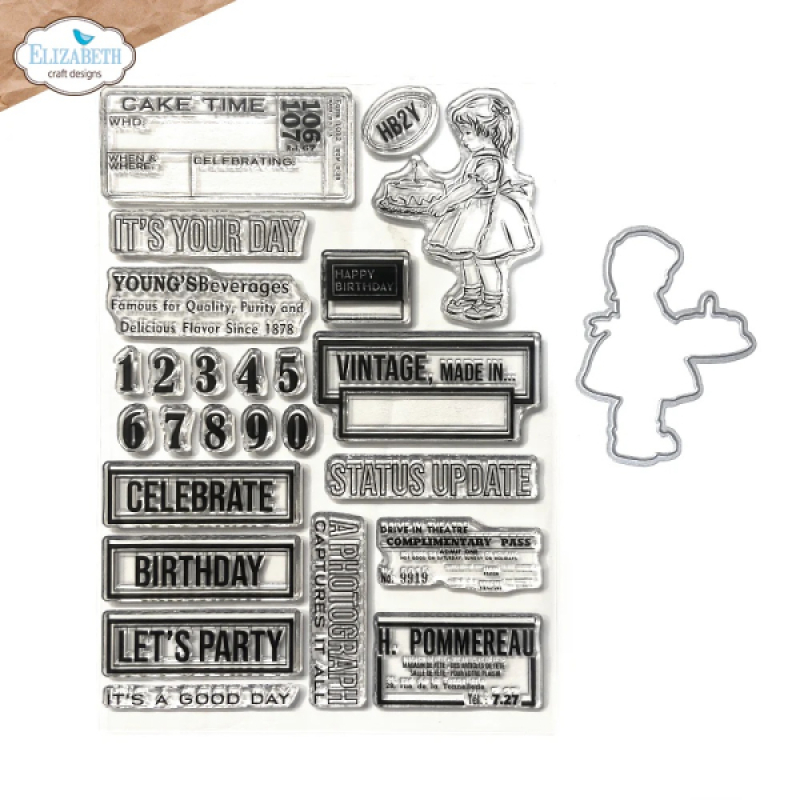 Clear stamps, Celebrations 2 Stamp and die set