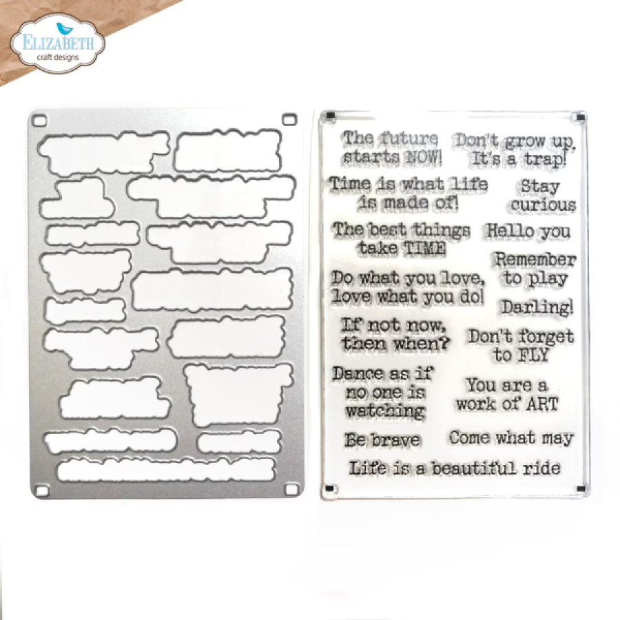 Clear stamps and die, Journal Phrases 4