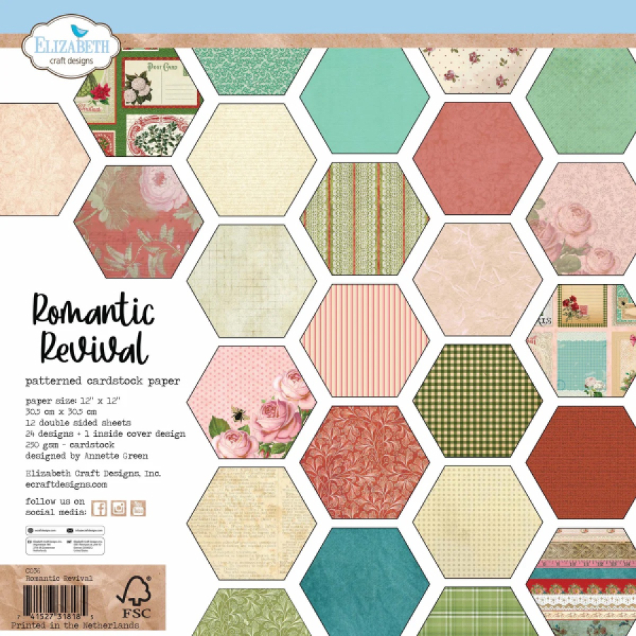 Elizabeth craft design papierblok Romantic Revival