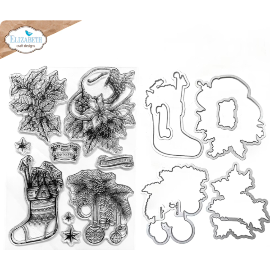 Clear stamps en dies, Deck the Halls