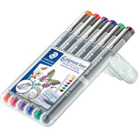 Fineliner Staedtler 308 0.3mm set á 6 stuks
