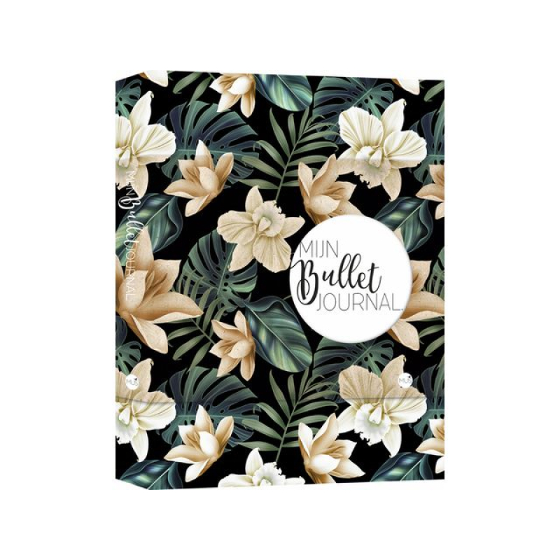 Journal, Mus bullet journal Black Flower