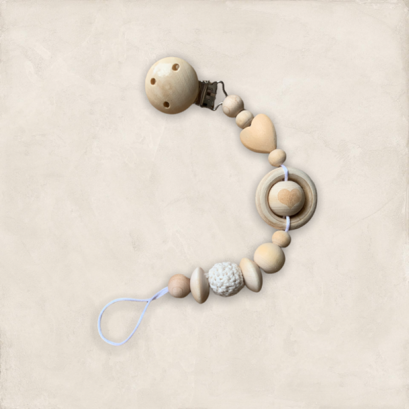 Speenkoord met hartjes 