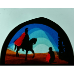 Transparant Sint Maarten met de Bedelaar