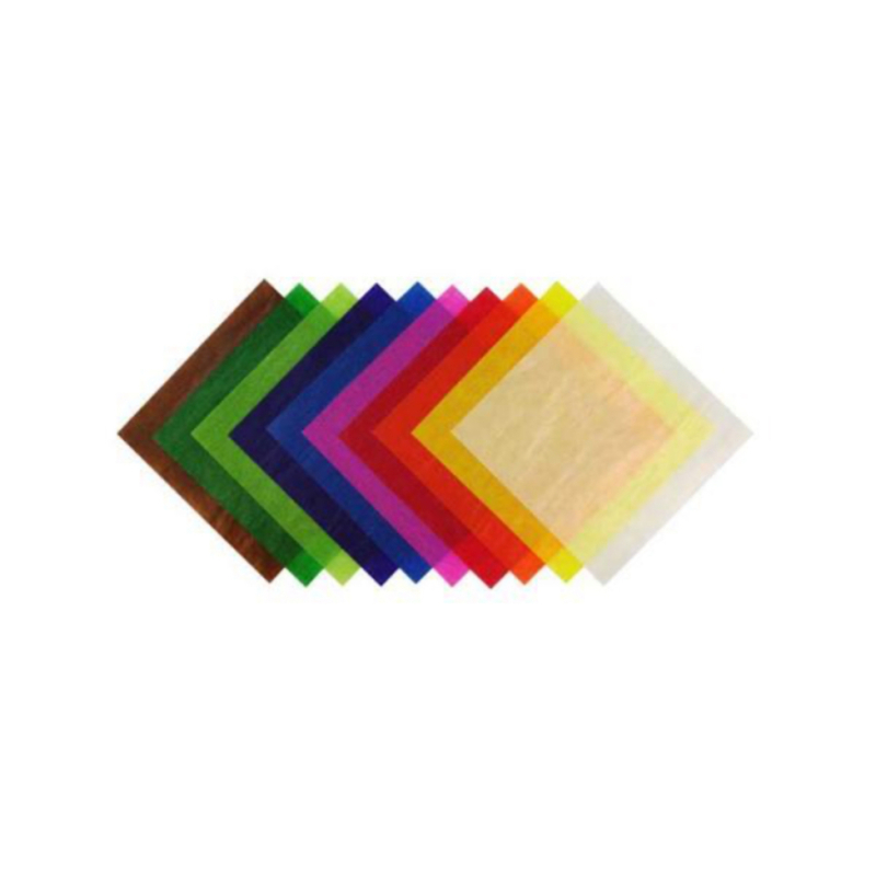 Vliegerpapier 500 vel, 10x10 cm, 10 kleuren Folia